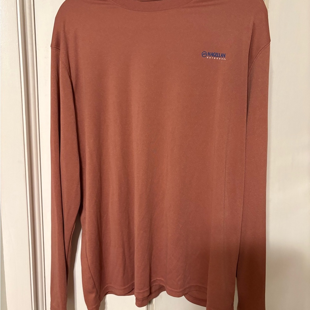 Magellan Outdoors Brown Long Sleeve Tee Comfortable Knit